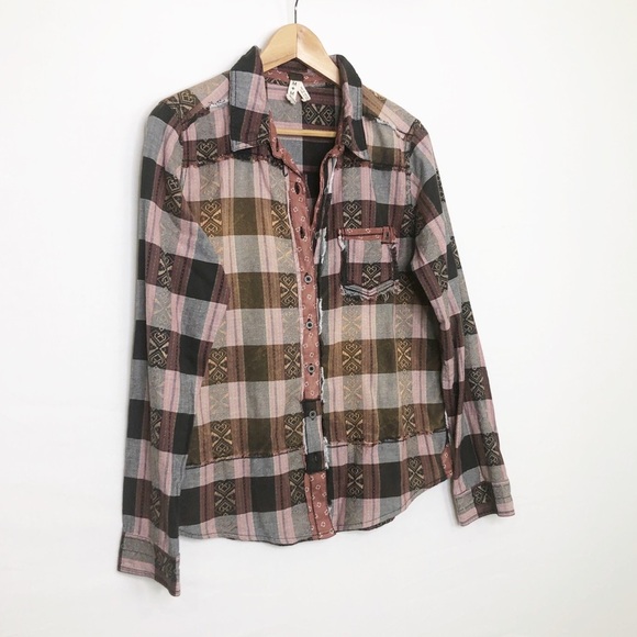 Free People We The Free patchwork button down shirt - Picture 6 of 10